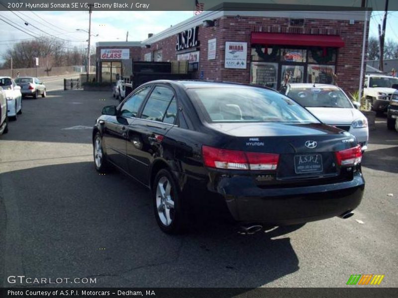 Ebony Black / Gray 2007 Hyundai Sonata SE V6