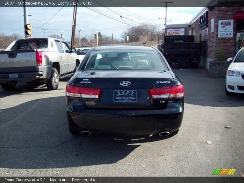 Ebony Black / Gray 2007 Hyundai Sonata SE V6
