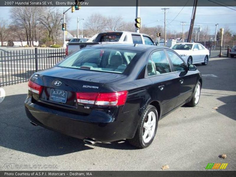 Ebony Black / Gray 2007 Hyundai Sonata SE V6