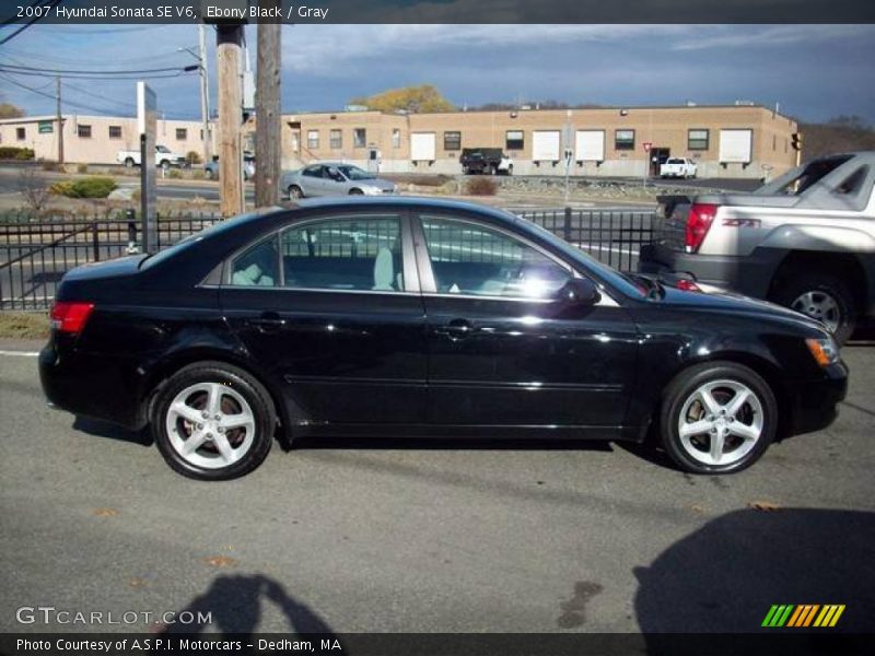 Ebony Black / Gray 2007 Hyundai Sonata SE V6