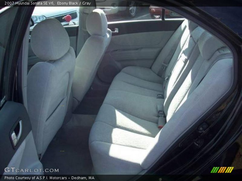 Ebony Black / Gray 2007 Hyundai Sonata SE V6