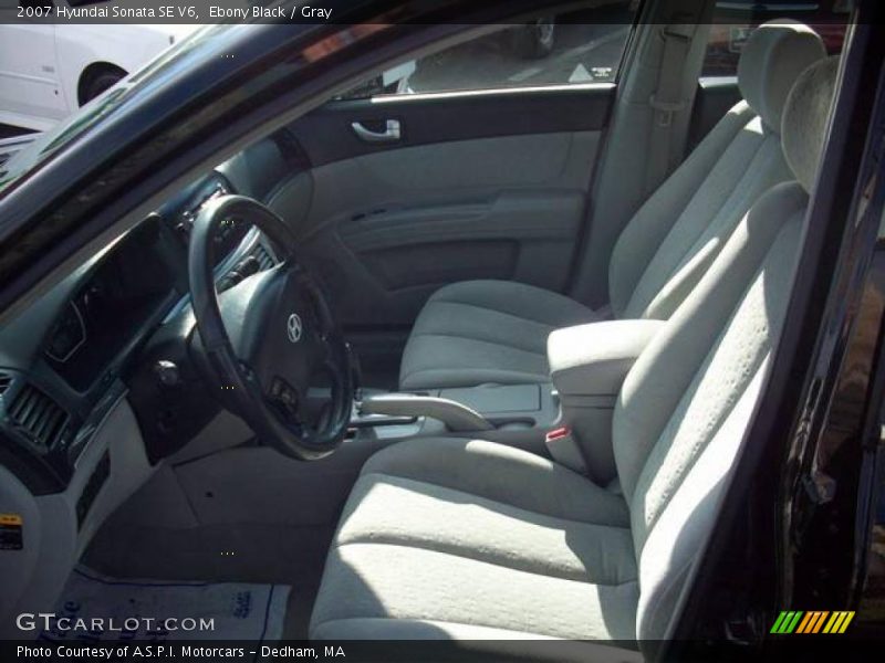 Ebony Black / Gray 2007 Hyundai Sonata SE V6