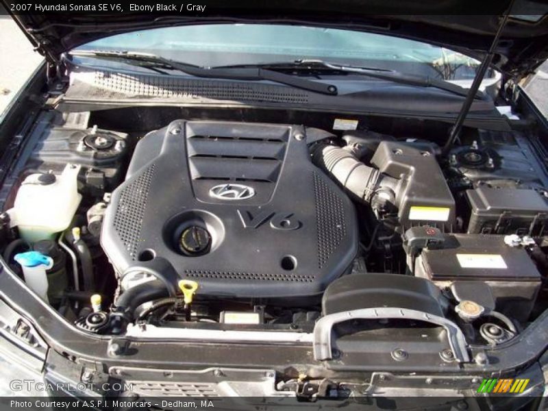 Ebony Black / Gray 2007 Hyundai Sonata SE V6