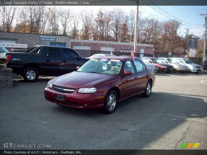 Redfire Metallic / Gray 2003 Chevrolet Malibu LS Sedan
