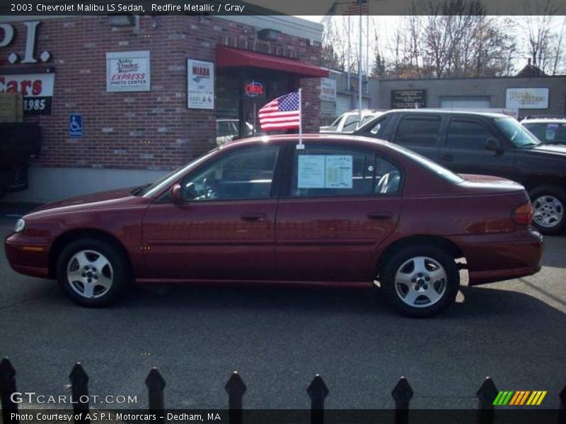 Redfire Metallic / Gray 2003 Chevrolet Malibu LS Sedan