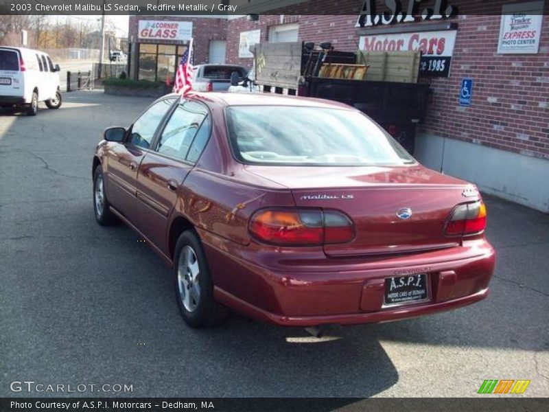 Redfire Metallic / Gray 2003 Chevrolet Malibu LS Sedan