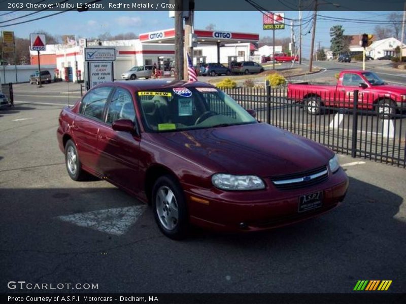 Redfire Metallic / Gray 2003 Chevrolet Malibu LS Sedan