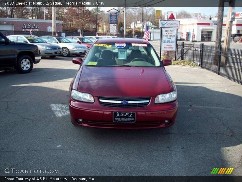 Redfire Metallic / Gray 2003 Chevrolet Malibu LS Sedan
