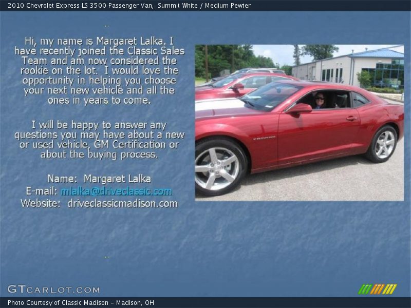 Summit White / Medium Pewter 2010 Chevrolet Express LS 3500 Passenger Van