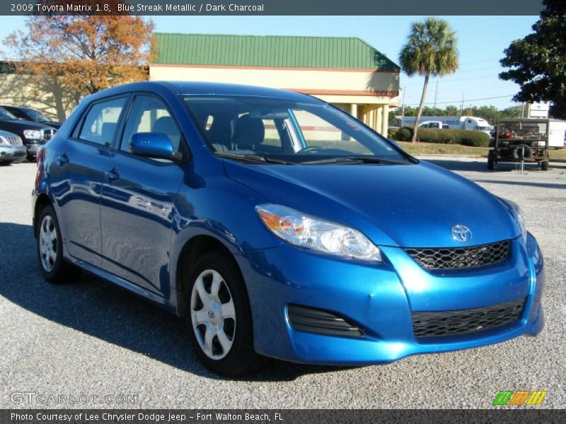 Blue Streak Metallic / Dark Charcoal 2009 Toyota Matrix 1.8