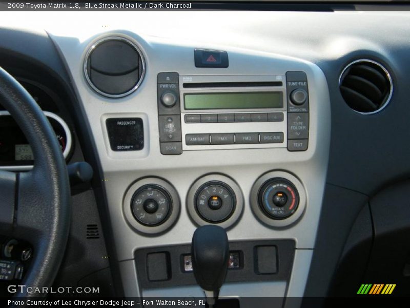 Blue Streak Metallic / Dark Charcoal 2009 Toyota Matrix 1.8