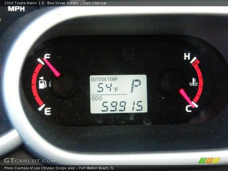 Blue Streak Metallic / Dark Charcoal 2009 Toyota Matrix 1.8