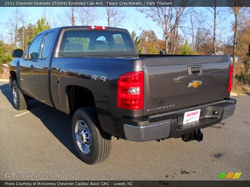 Taupe Grey Metallic / Dark Titanium 2011 Chevrolet Silverado 2500HD Extended Cab 4x4
