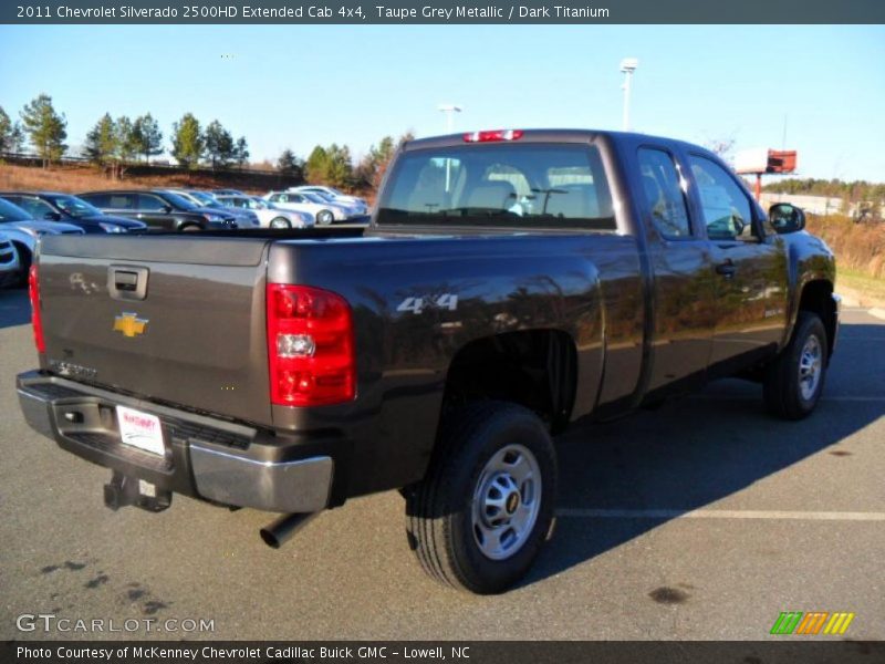 Taupe Grey Metallic / Dark Titanium 2011 Chevrolet Silverado 2500HD Extended Cab 4x4