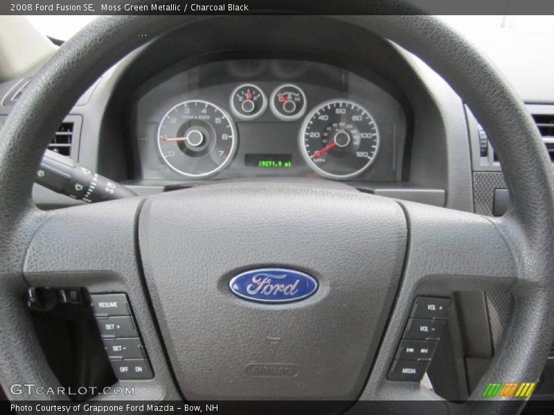 Moss Green Metallic / Charcoal Black 2008 Ford Fusion SE