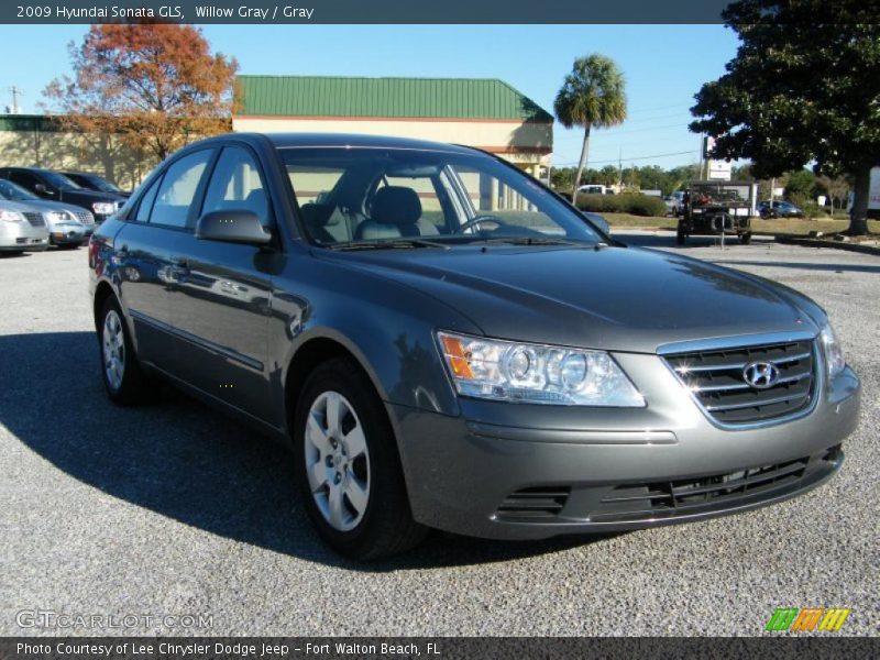 Willow Gray / Gray 2009 Hyundai Sonata GLS