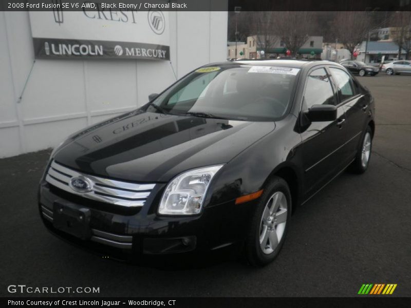 Black Ebony / Charcoal Black 2008 Ford Fusion SE V6 AWD