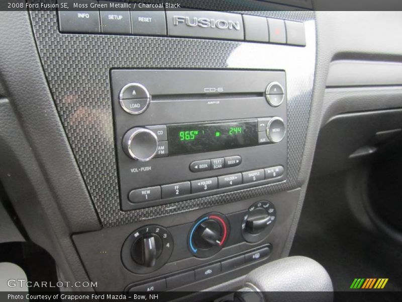 Moss Green Metallic / Charcoal Black 2008 Ford Fusion SE