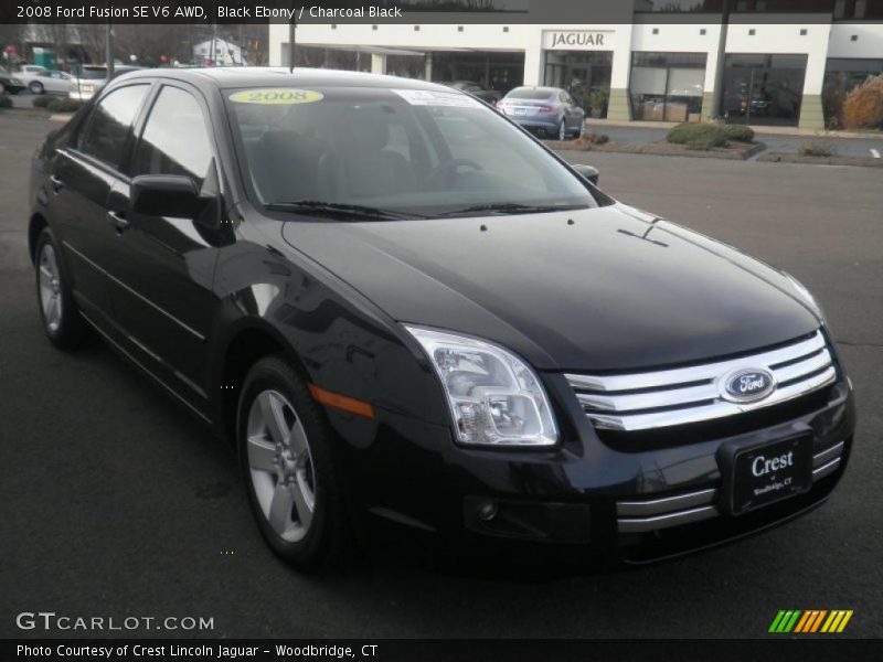 Black Ebony / Charcoal Black 2008 Ford Fusion SE V6 AWD