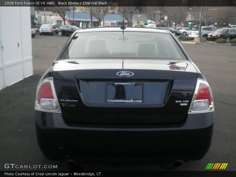 Black Ebony / Charcoal Black 2008 Ford Fusion SE V6 AWD