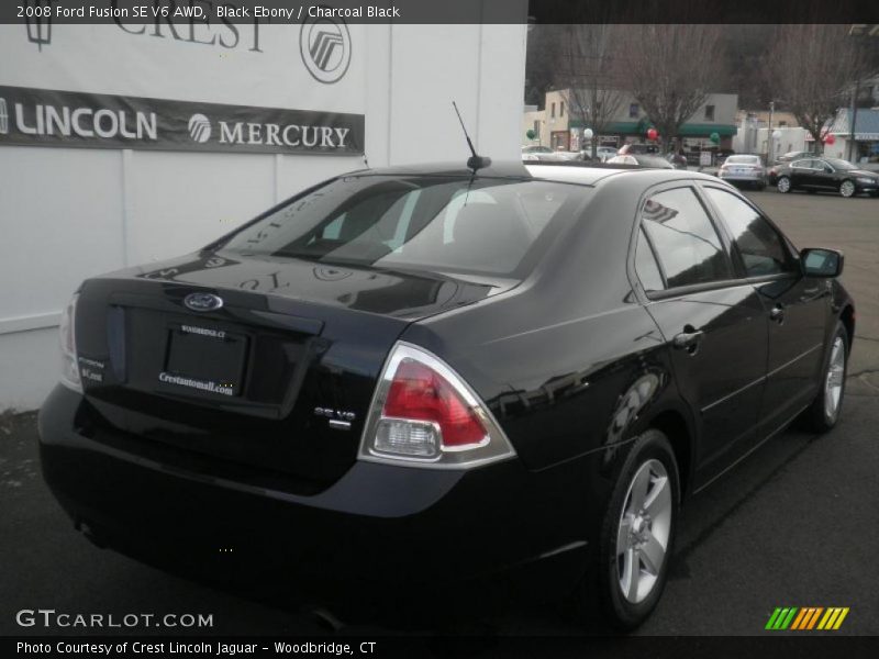 Black Ebony / Charcoal Black 2008 Ford Fusion SE V6 AWD