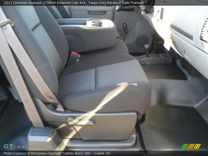 Taupe Grey Metallic / Dark Titanium 2011 Chevrolet Silverado 2500HD Extended Cab 4x4