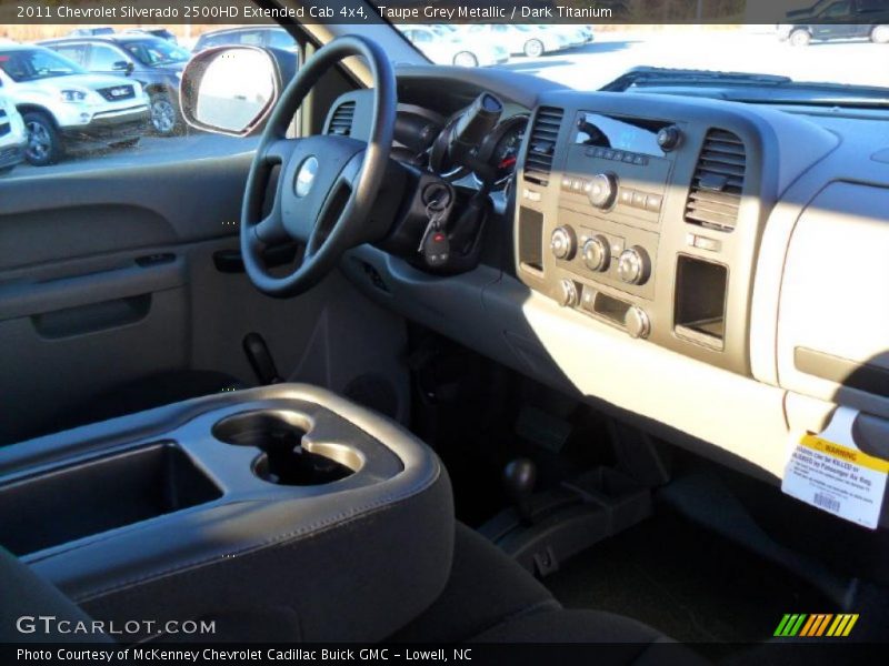 Taupe Grey Metallic / Dark Titanium 2011 Chevrolet Silverado 2500HD Extended Cab 4x4