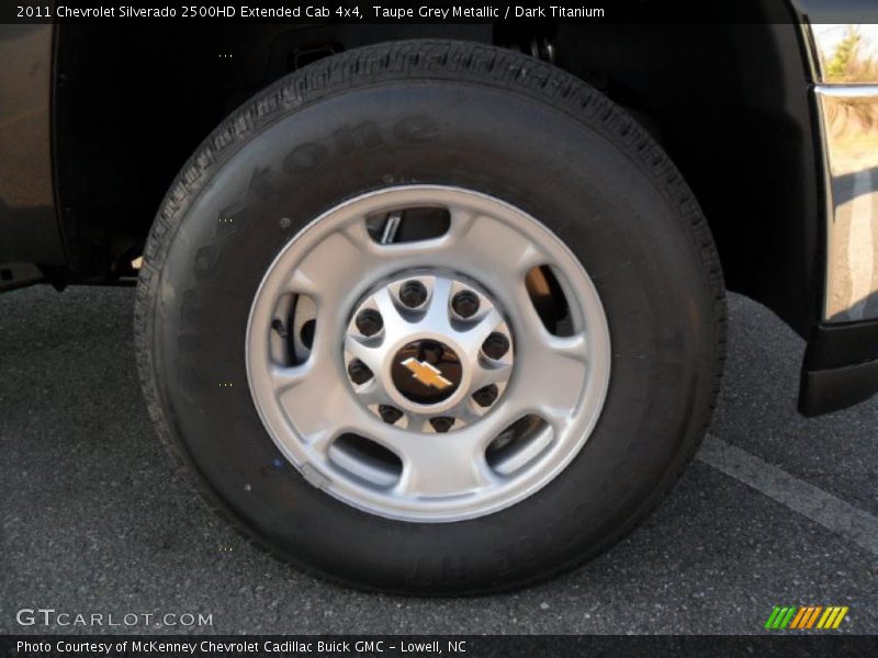 Taupe Grey Metallic / Dark Titanium 2011 Chevrolet Silverado 2500HD Extended Cab 4x4