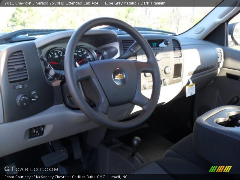 Taupe Grey Metallic / Dark Titanium 2011 Chevrolet Silverado 2500HD Extended Cab 4x4