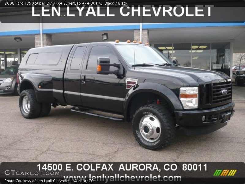 Black / Black 2008 Ford F350 Super Duty FX4 SuperCab 4x4 Dually