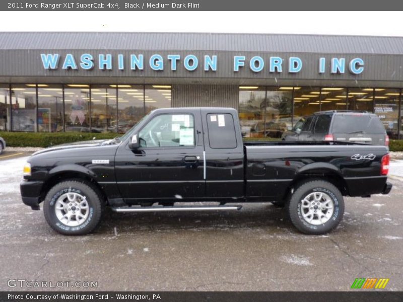 Black / Medium Dark Flint 2011 Ford Ranger XLT SuperCab 4x4