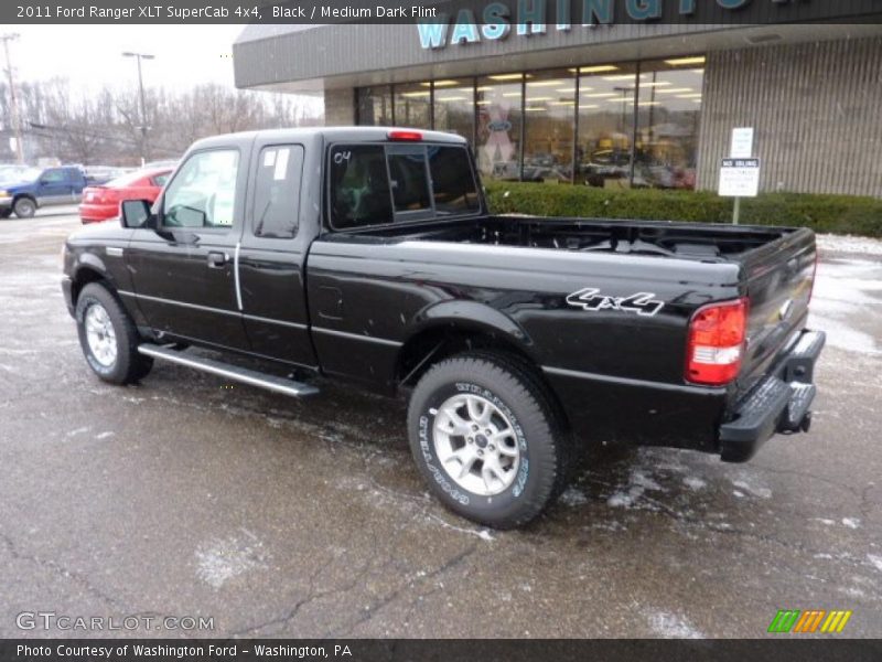 Black / Medium Dark Flint 2011 Ford Ranger XLT SuperCab 4x4