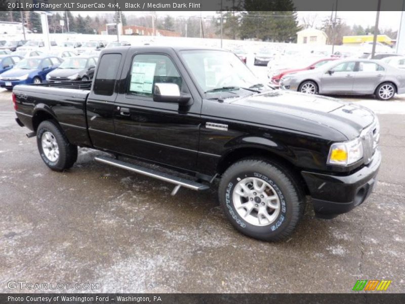 Black / Medium Dark Flint 2011 Ford Ranger XLT SuperCab 4x4