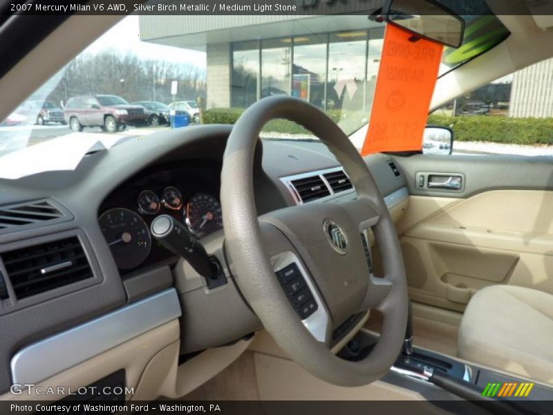 Silver Birch Metallic / Medium Light Stone 2007 Mercury Milan V6 AWD