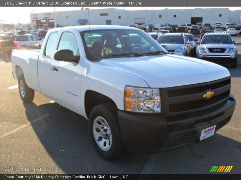 Summit White / Dark Titanium 2011 Chevrolet Silverado 1500 Extended Cab