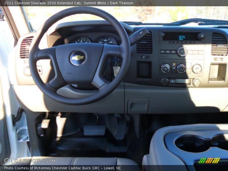 Summit White / Dark Titanium 2011 Chevrolet Silverado 1500 Extended Cab