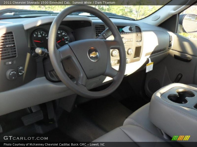 Summit White / Dark Titanium 2011 Chevrolet Silverado 1500 Extended Cab