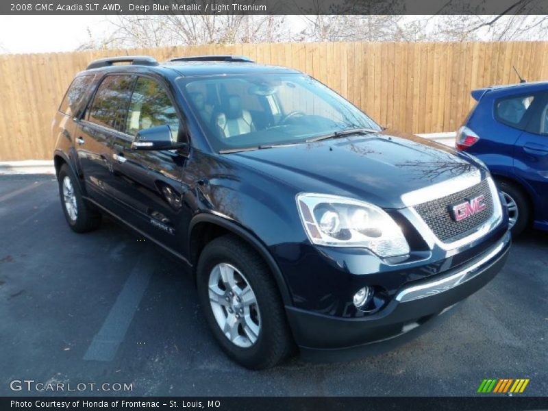 Deep Blue Metallic / Light Titanium 2008 GMC Acadia SLT AWD