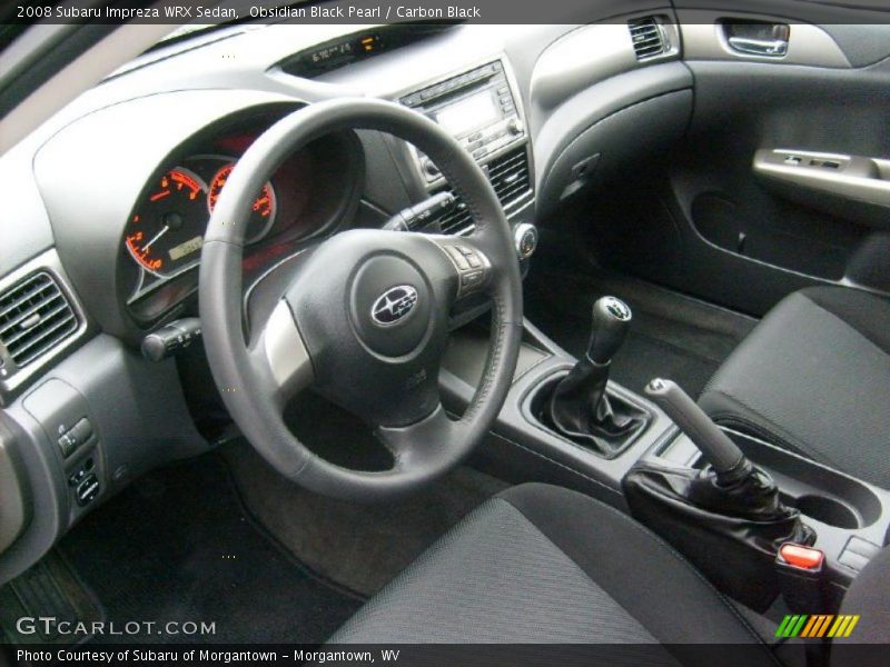 Carbon Black Interior - 2008 Impreza WRX Sedan 