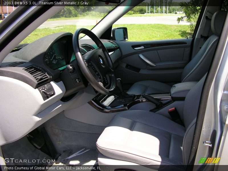 Titanium Silver Metallic / Gray 2003 BMW X5 3.0i