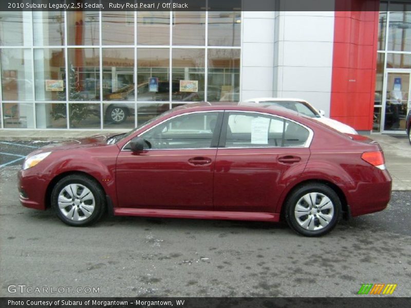 Ruby Red Pearl / Off Black 2010 Subaru Legacy 2.5i Sedan