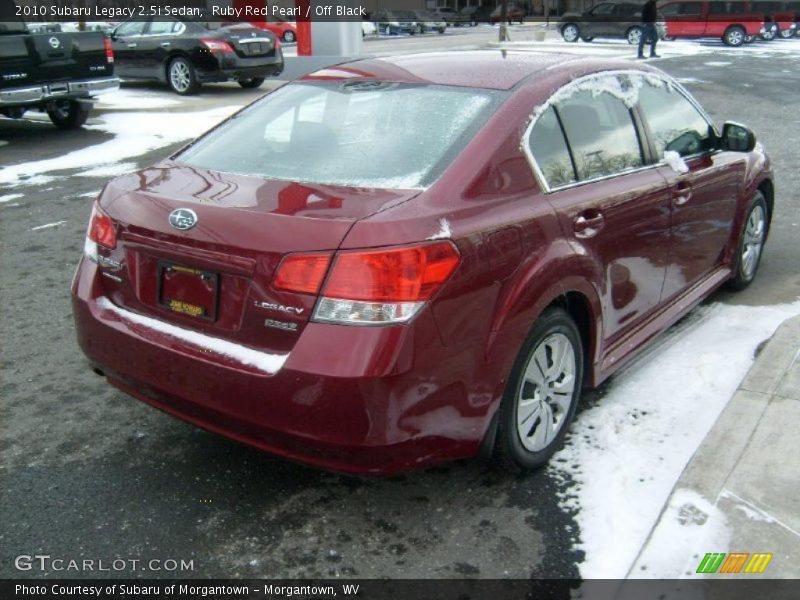 Ruby Red Pearl / Off Black 2010 Subaru Legacy 2.5i Sedan
