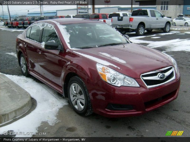 Ruby Red Pearl / Off Black 2010 Subaru Legacy 2.5i Sedan