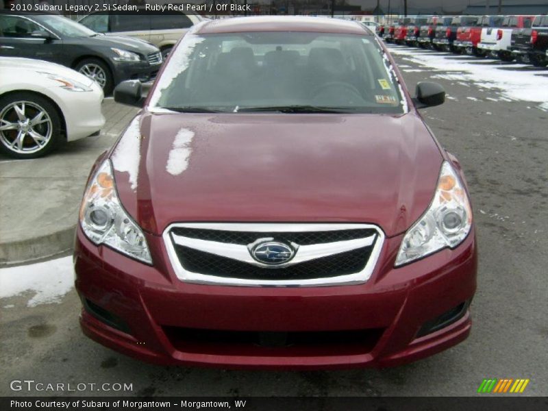 Ruby Red Pearl / Off Black 2010 Subaru Legacy 2.5i Sedan