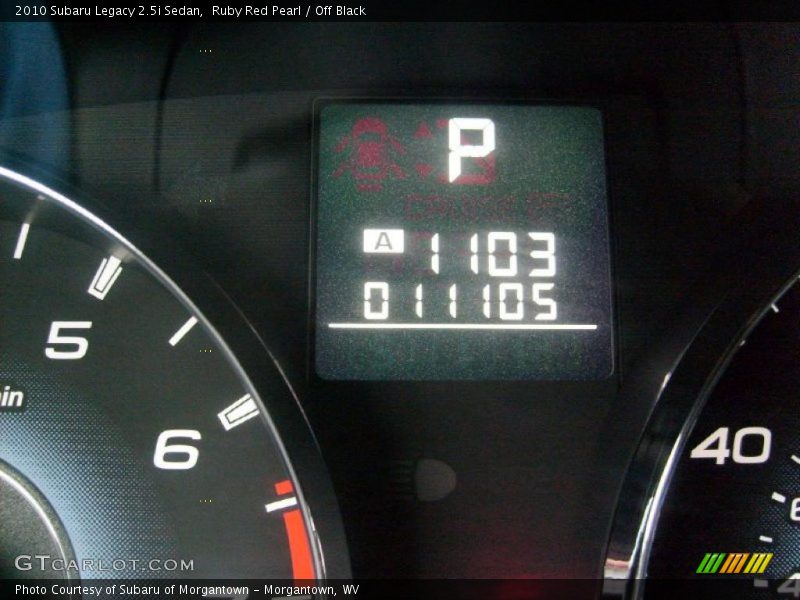 Ruby Red Pearl / Off Black 2010 Subaru Legacy 2.5i Sedan