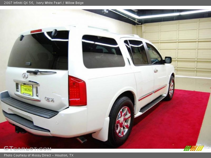 Ivory White Pearl / Willow Beige 2007 Infiniti QX 56