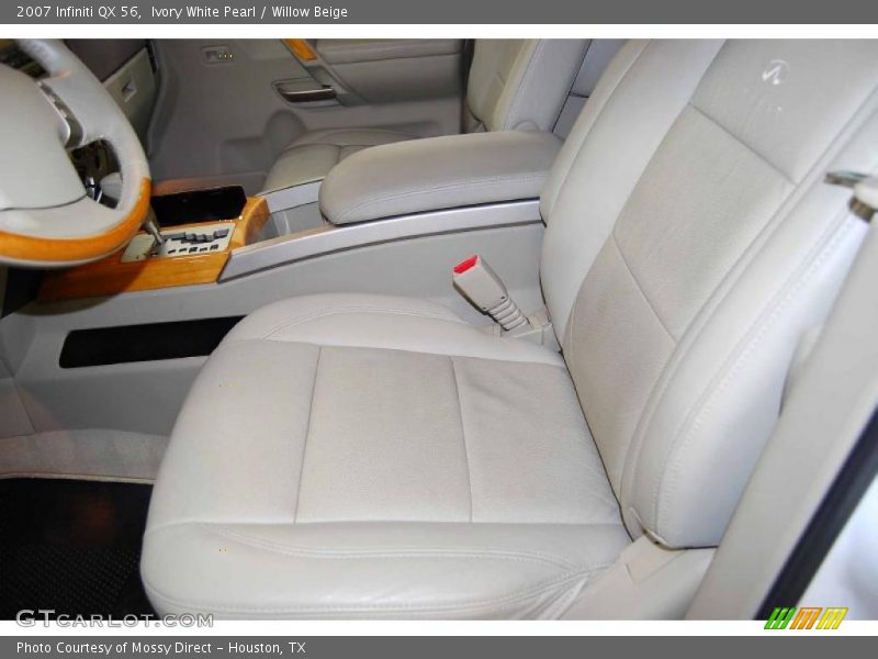 Ivory White Pearl / Willow Beige 2007 Infiniti QX 56