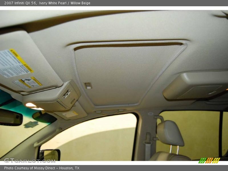 Ivory White Pearl / Willow Beige 2007 Infiniti QX 56