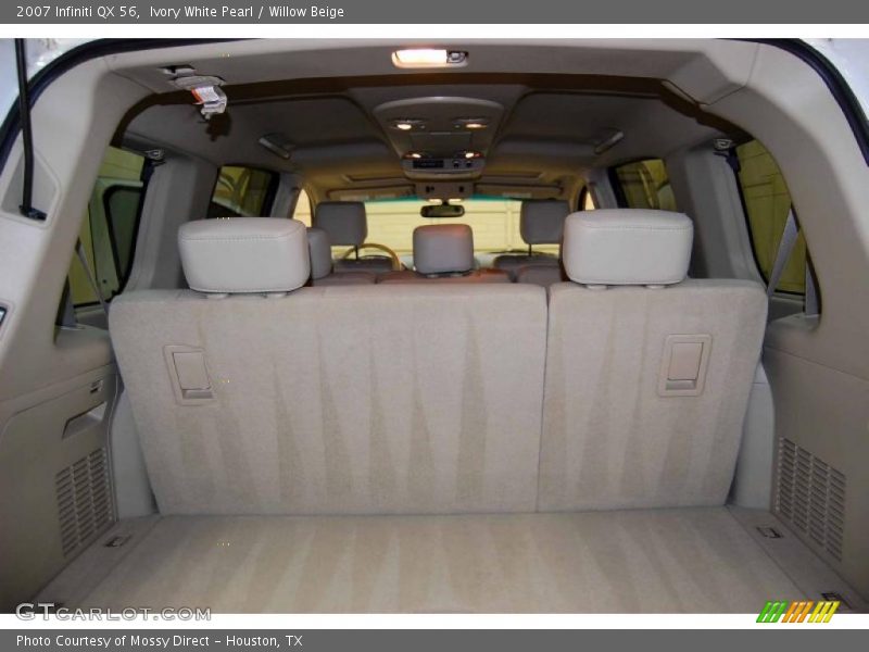 Ivory White Pearl / Willow Beige 2007 Infiniti QX 56