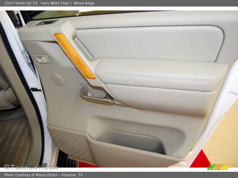 Ivory White Pearl / Willow Beige 2007 Infiniti QX 56